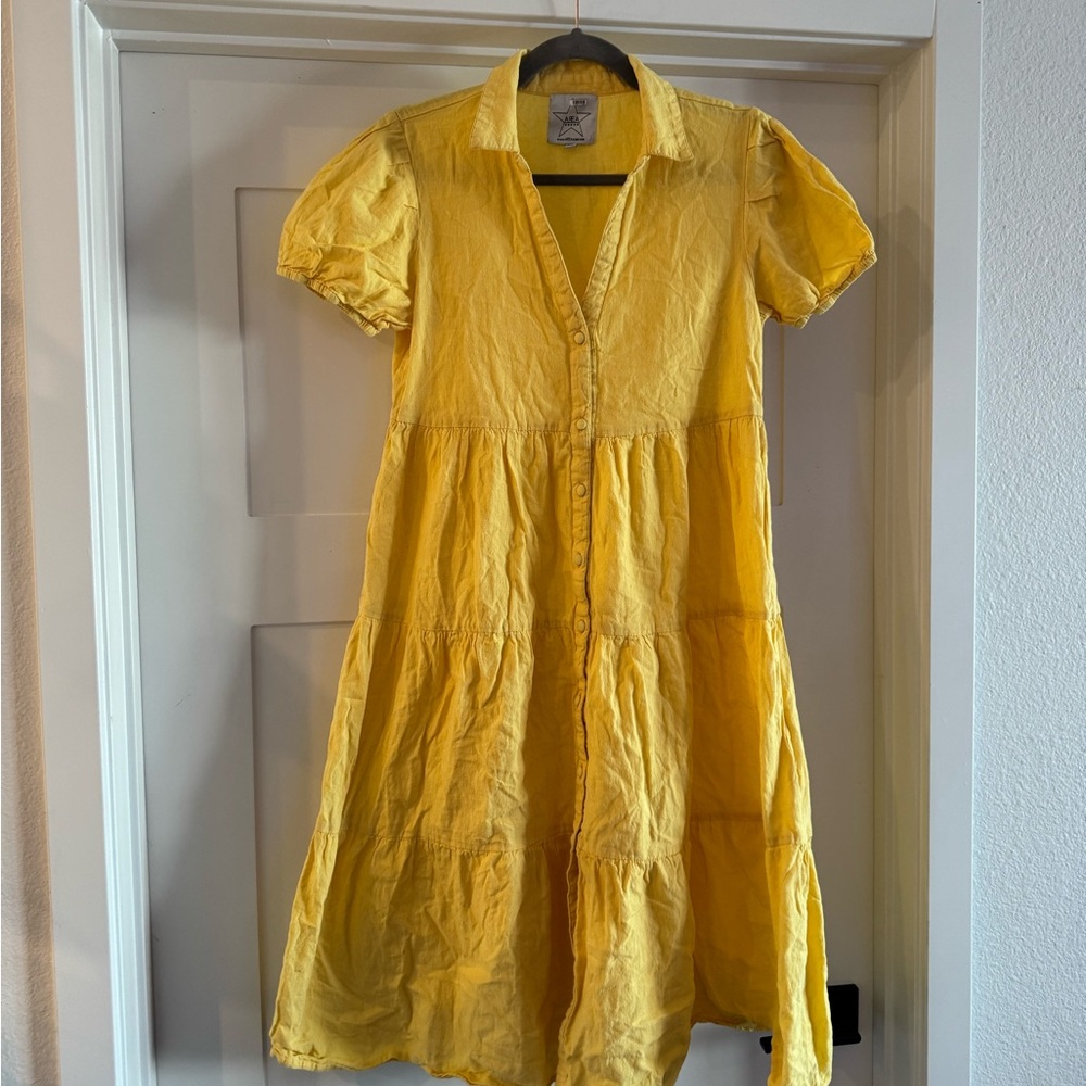 AREA stars Golden Yellow Dress